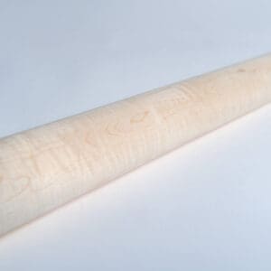 Angled, up close view of a Curly Maple Wood Billet from Great Lakes Billets