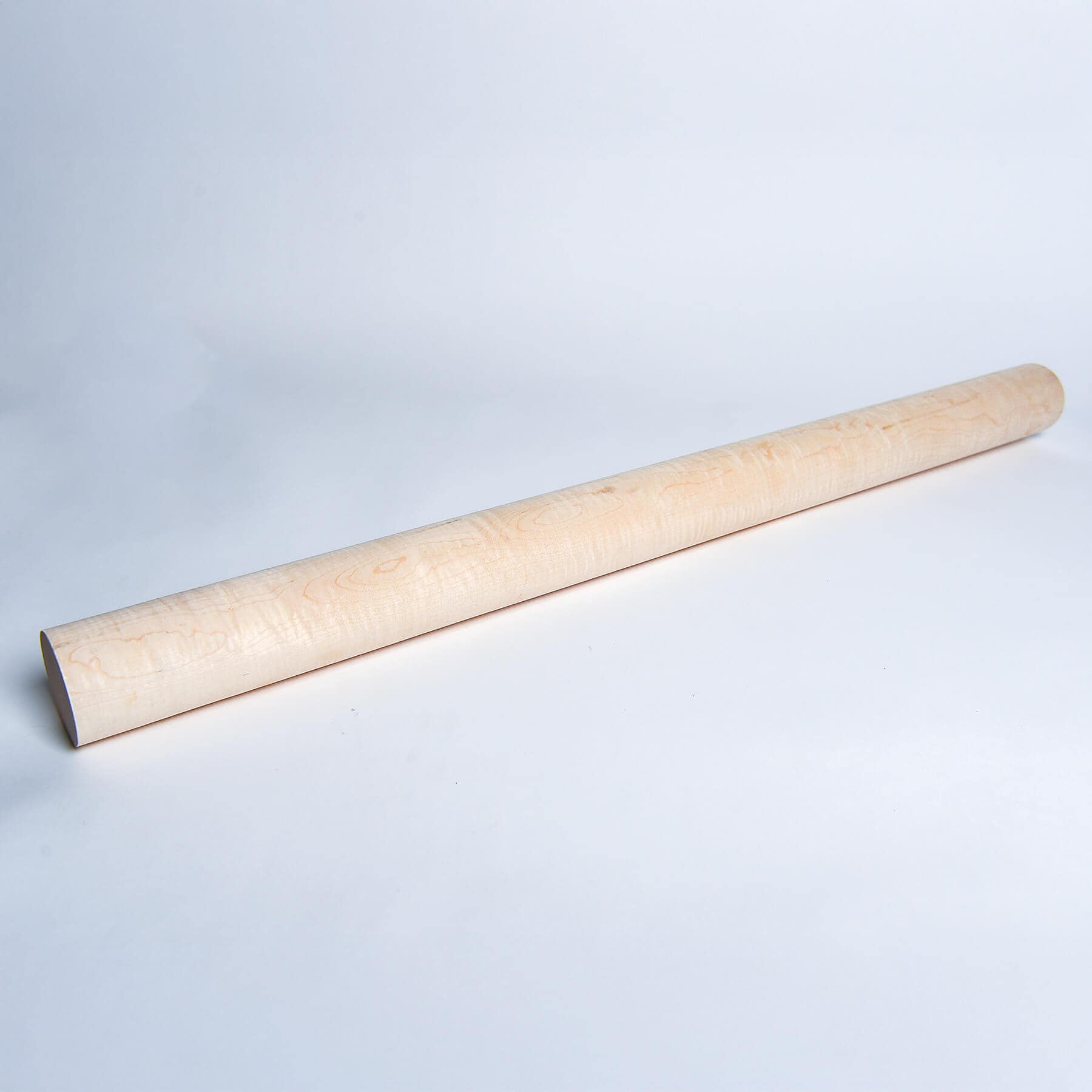 Diagonal view of a Curly Maple Wood Billet from Great Lakes Billets