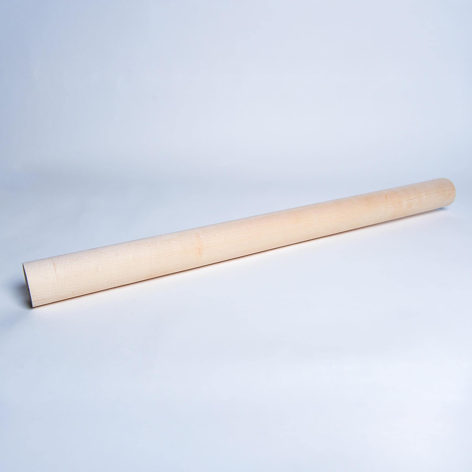 Diagonal view of a Dense Maple Wood Bat Blank from Great Lakes Billets