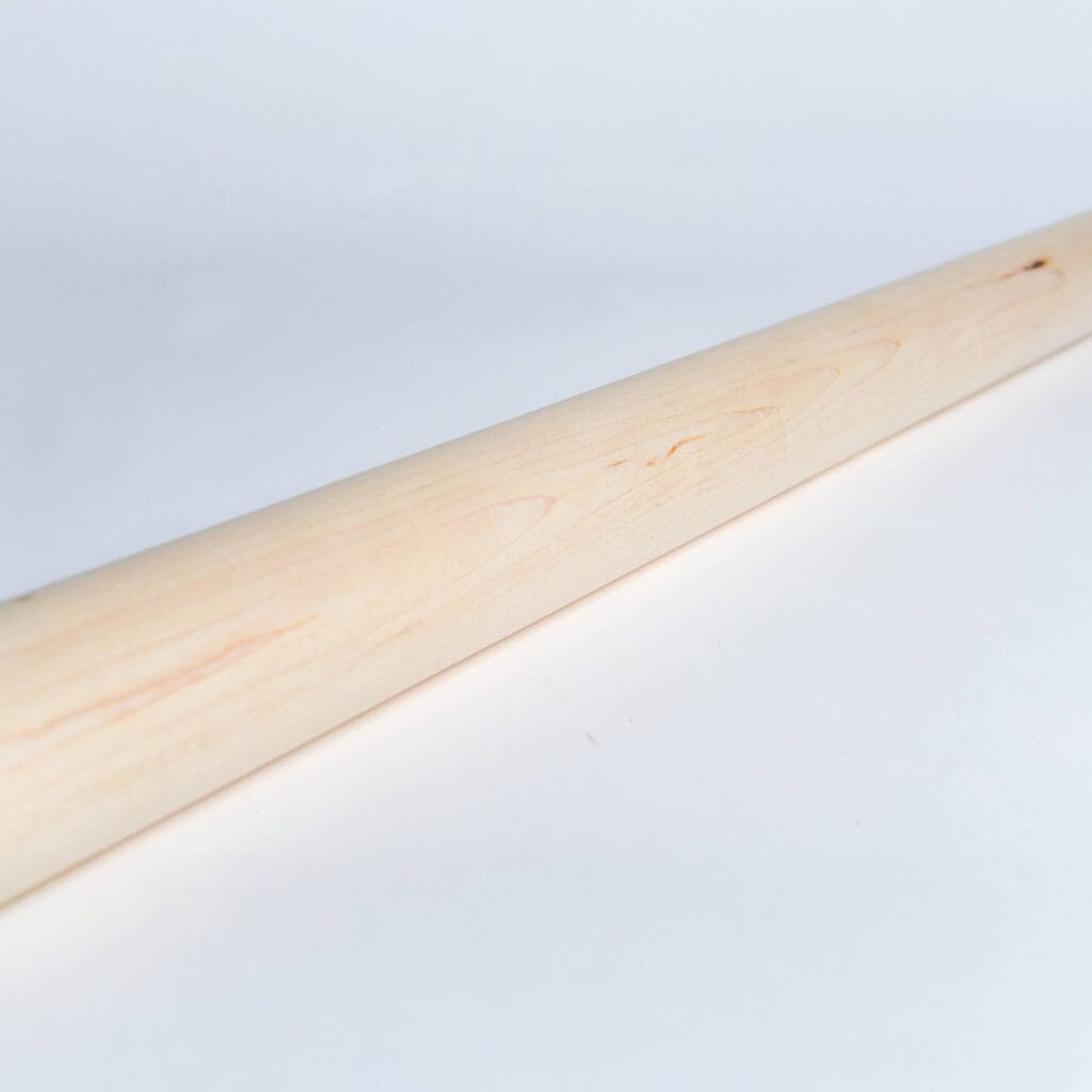 Close up view of a Value Maple Bat Blank from Great Lakes Billets